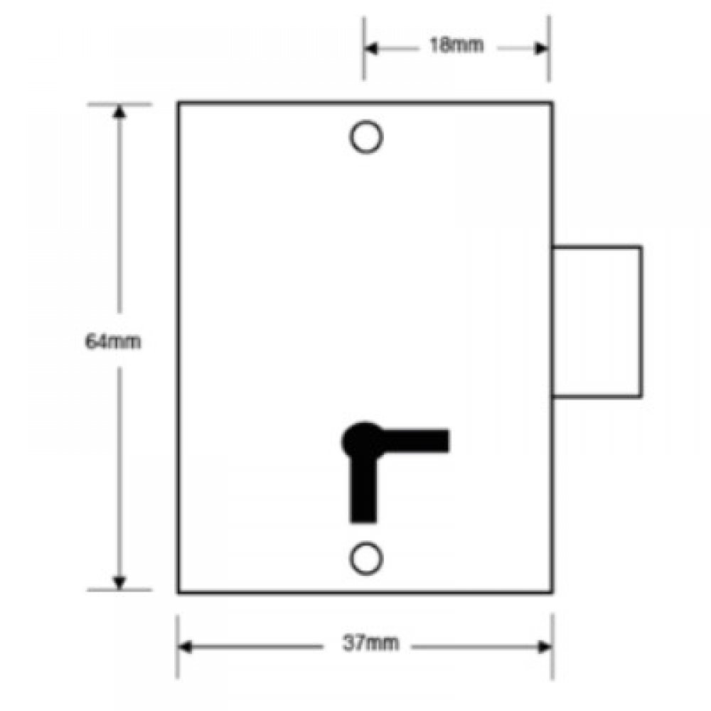 4 Lever Straight Cupboard Lock